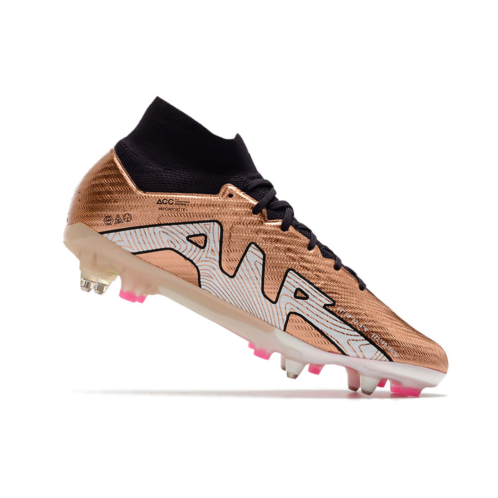 Chuteira Campo Nike Air Zoom Mercurial Superfly 9 Elite Ponta de Aluminio Cobre 