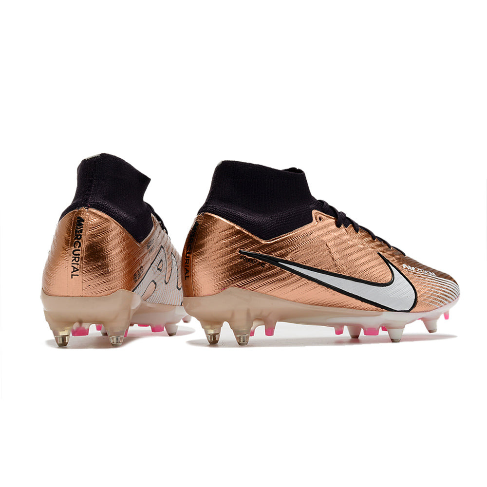 Chuteira Campo Nike Air Zoom Mercurial Superfly 9 Elite Ponta de Aluminio Cobre 