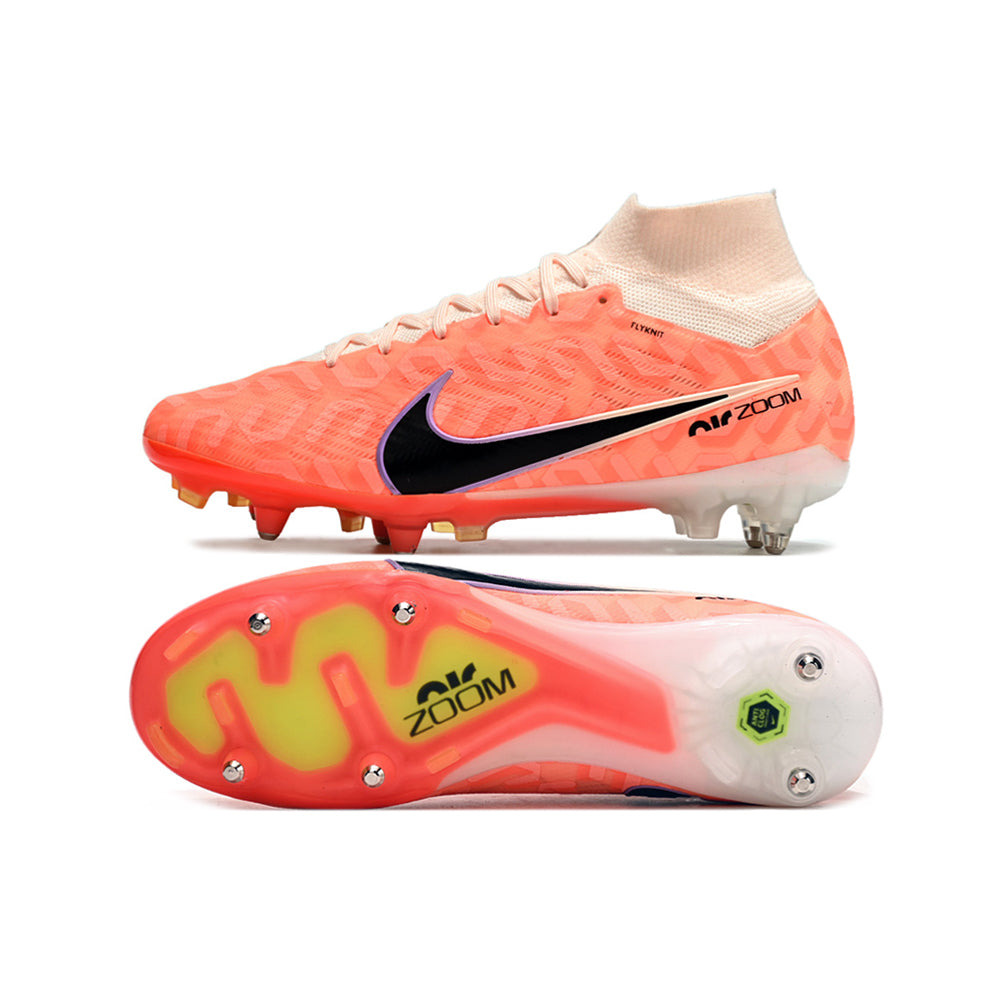 Chuteira Campo Nike Air Zoom Mercurial Superfly 9 Elite Ponta de Aluminio Laranja 
