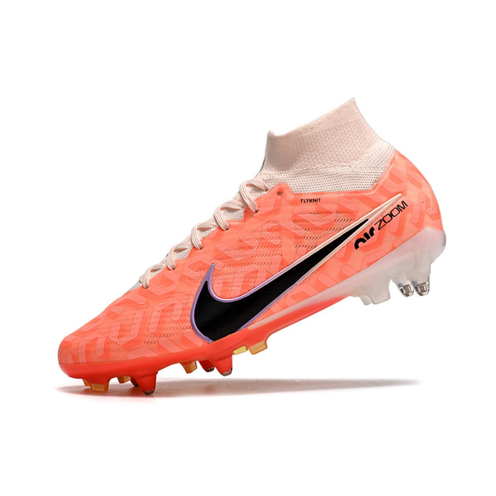 Chuteira Campo Nike Air Zoom Mercurial Superfly 9 Elite Ponta de Aluminio Laranja 