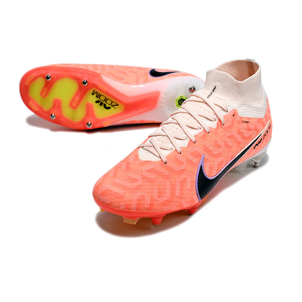 Chuteira Campo Nike Air Zoom Mercurial Superfly 9 Elite Ponta de Aluminio Laranja 