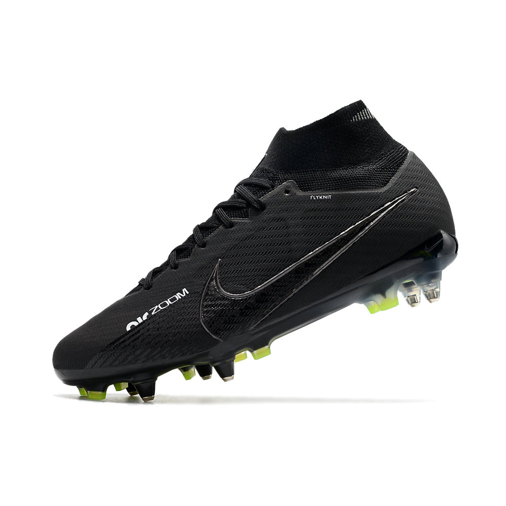 Chuteira Campo Nike Air Zoom Mercurial Superfly 9 Elite Ponta de Aluminio Preta 