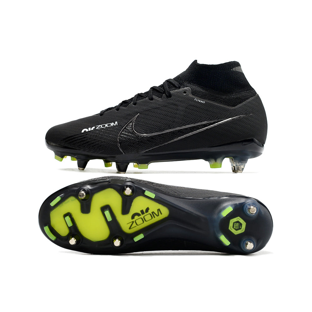 Chuteira Campo Nike Air Zoom Mercurial Superfly 9 Elite Ponta de Aluminio Preta 
