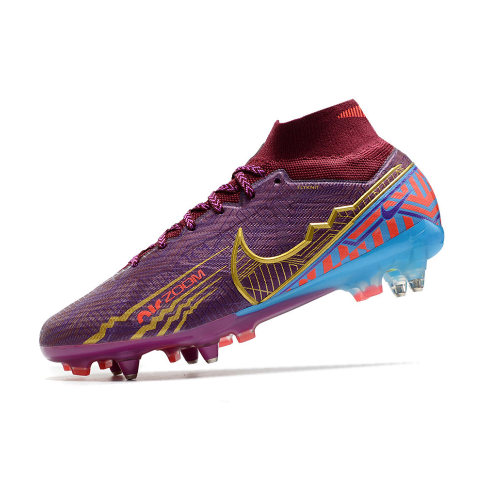 Chuteira Campo Nike Air Zoom Mercurial Superfly 9 Elite Ponta de Aluminio Roxa 