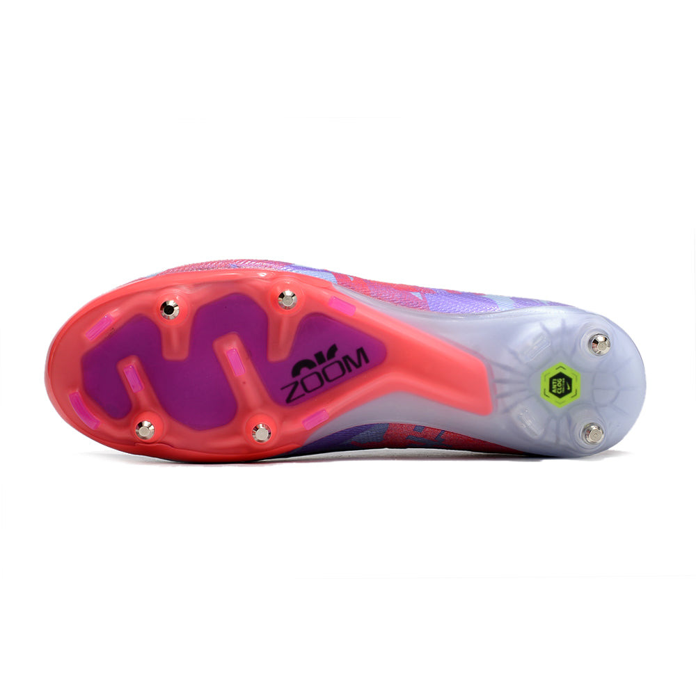 Chuteira Campo Nike Air Zoom Mercurial Superfly 9 Elite Ponta de Aluminio Roxa 