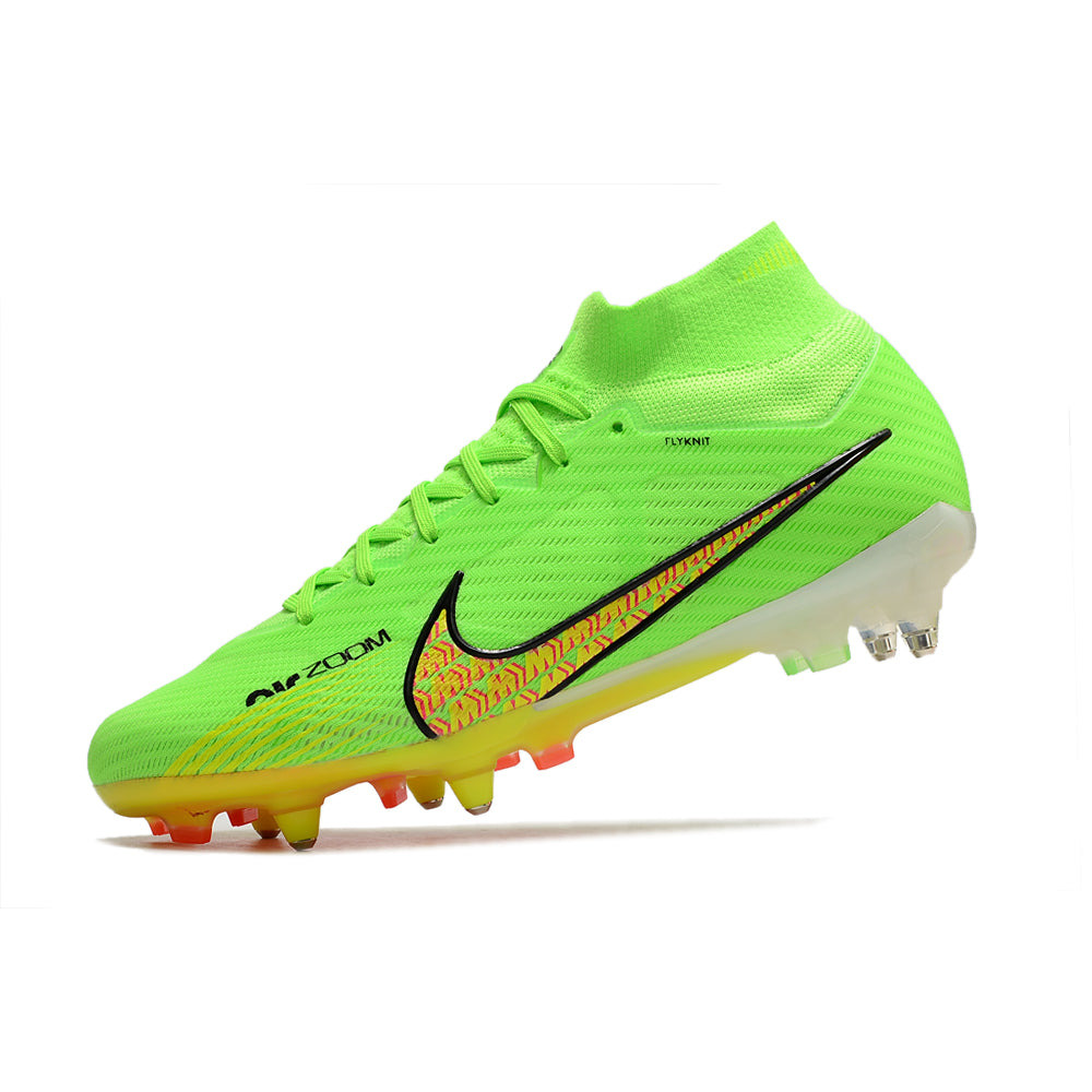 Chuteira Campo Nike Air Zoom Mercurial Superfly 9 Elite Ponta de Aluminio Verde