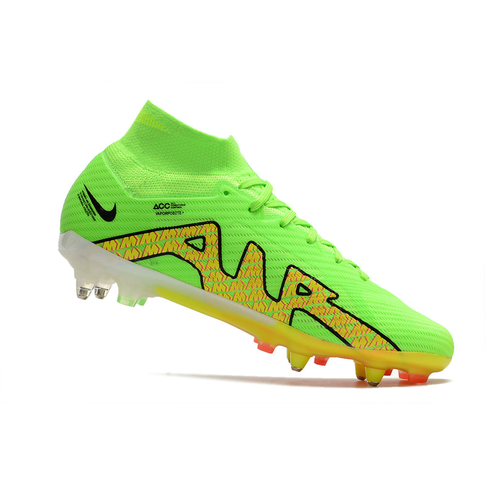Chuteira Campo Nike Air Zoom Mercurial Superfly 9 Elite Ponta de Aluminio Verde