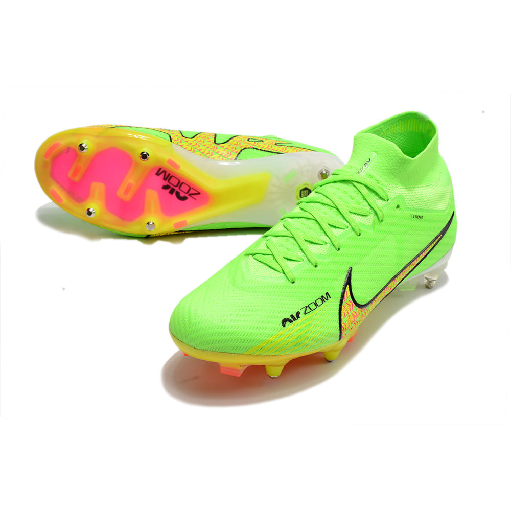 Chuteira Campo Nike Air Zoom Mercurial Superfly 9 Elite Ponta de Aluminio Verde