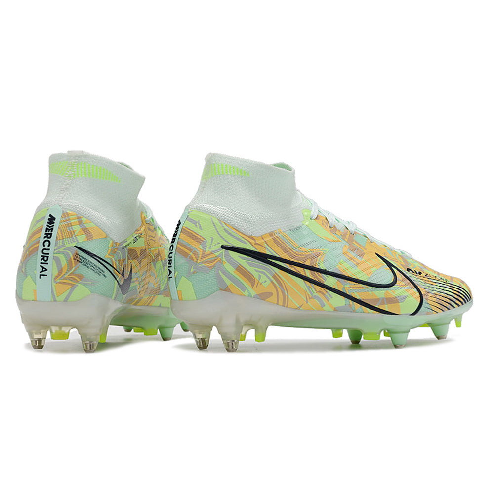 Chuteira Campo Nike Air Zoom Mercurial Superfly 9 Elite Ponta de Aluminio Verde 