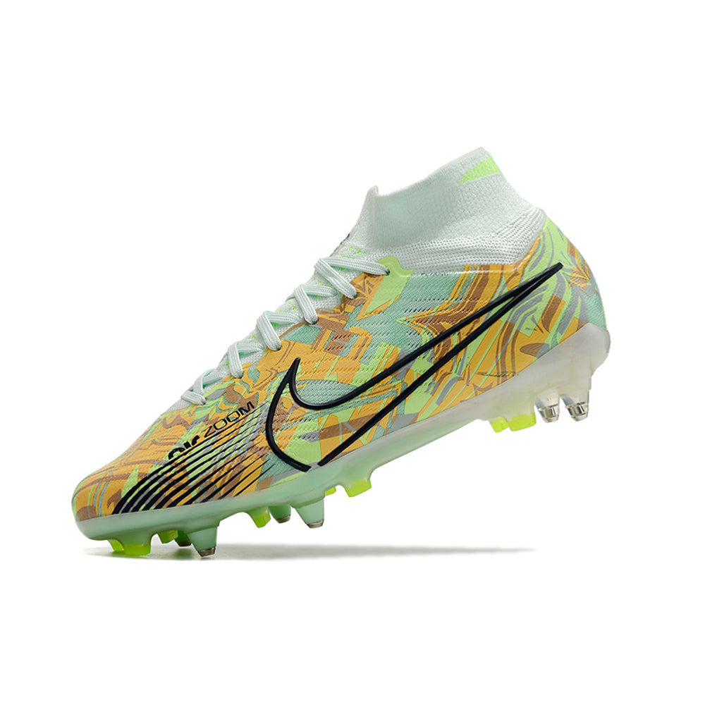 Chuteira Campo Nike Air Zoom Mercurial Superfly 9 Elite Ponta de Aluminio Verde 