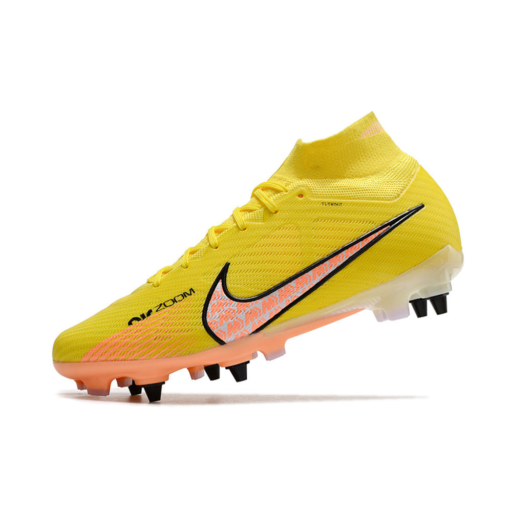Chuteira Campo Nike Air Zoom Mercurial Superfly 9 Elite Trava Mista Amarela 