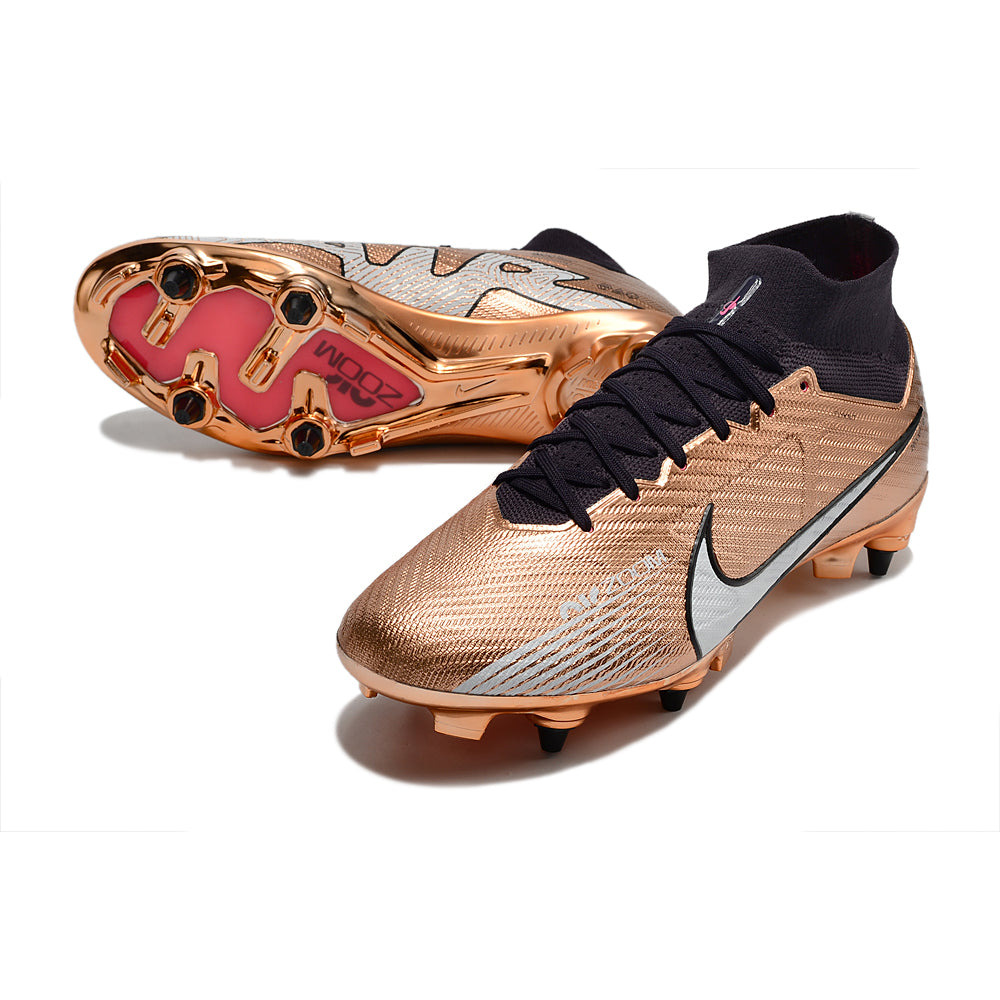Chuteira Campo Nike Air Zoom Mercurial Superfly 9 Elite Trava Mista Cobre 