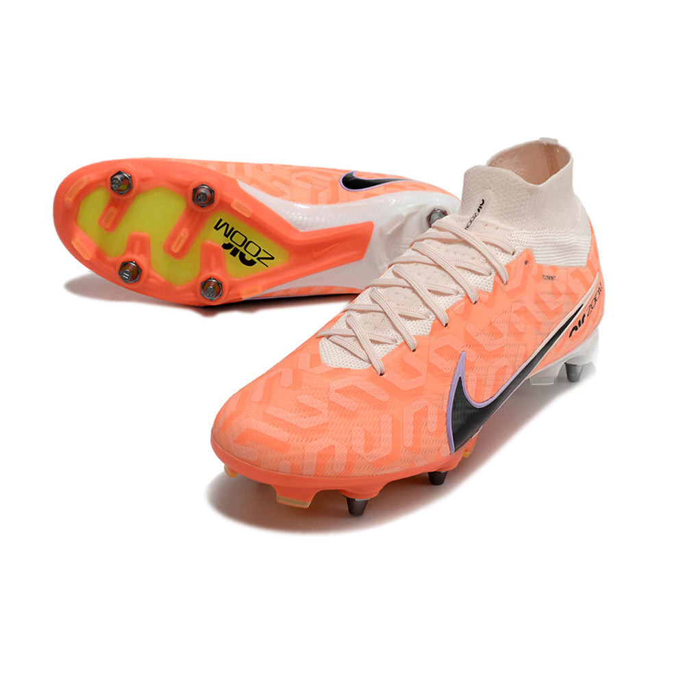 Chuteira Campo Nike Air Zoom Mercurial Superfly 9 Elite Trava Mista Laranja 