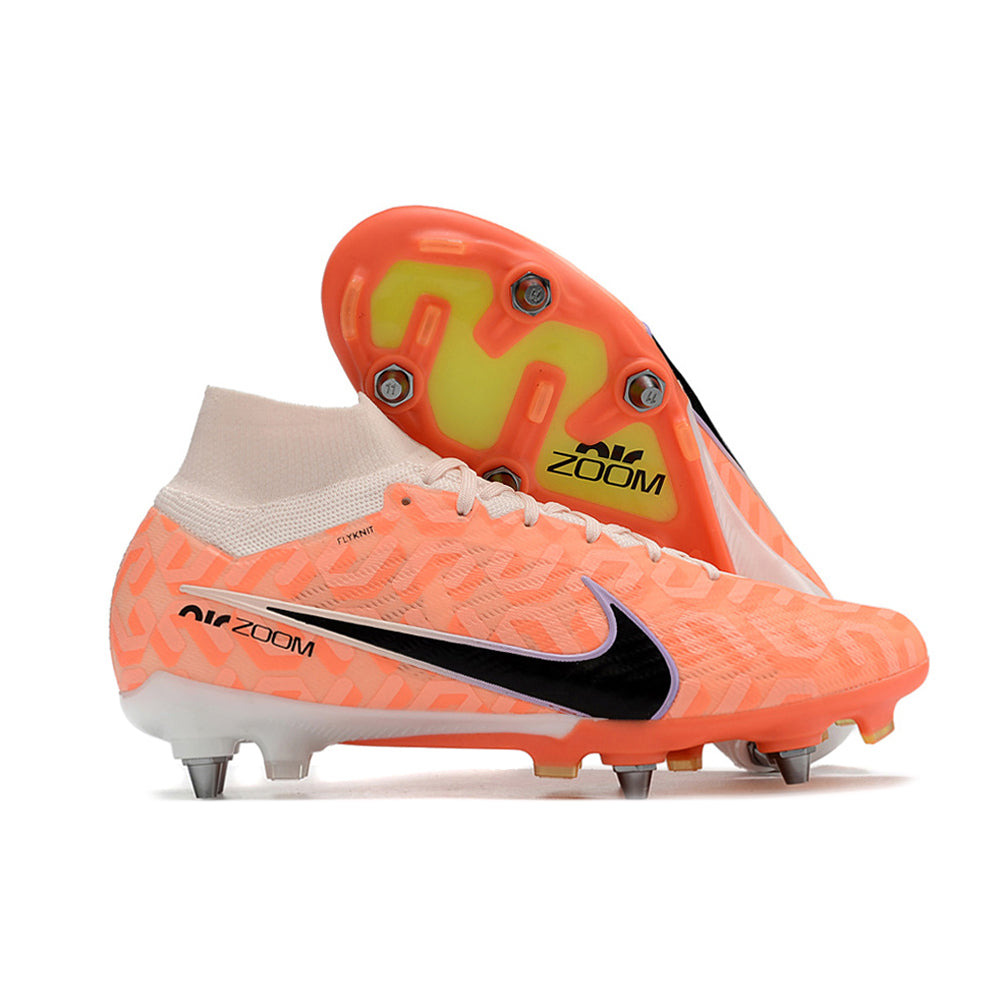 Chuteira Campo Nike Air Zoom Mercurial Superfly 9 Elite Trava Mista Laranja 