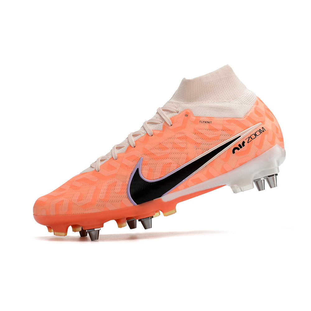 Chuteira Campo Nike Air Zoom Mercurial Superfly 9 Elite Trava Mista Laranja 