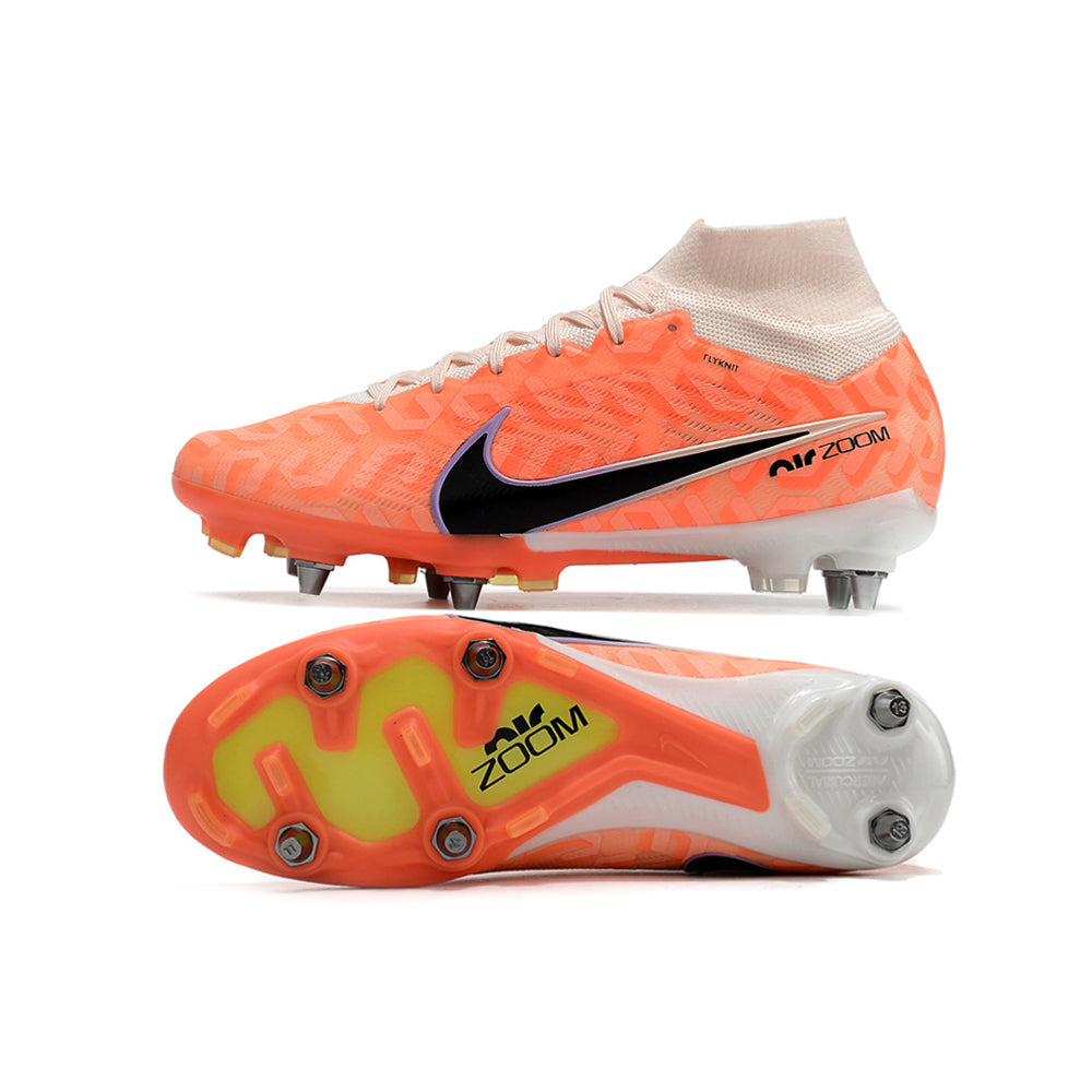 Chuteira Campo Nike Air Zoom Mercurial Superfly 9 Elite Trava Mista Laranja 