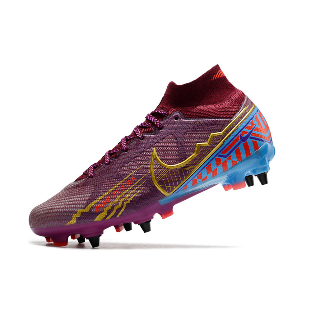 Chuteira Campo Nike Air Zoom Mercurial Superfly 9 Elite Trava Mista Roxa 