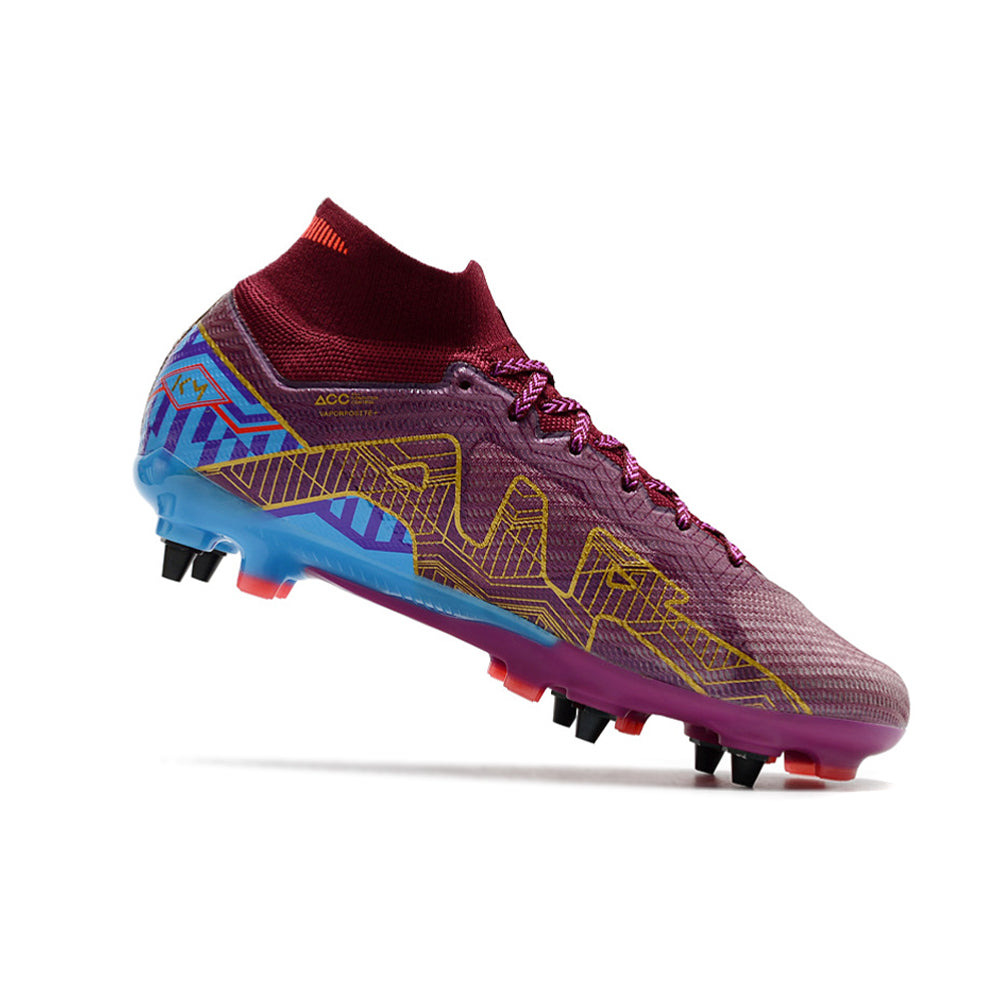 Chuteira Campo Nike Air Zoom Mercurial Superfly 9 Elite Trava Mista Roxa 