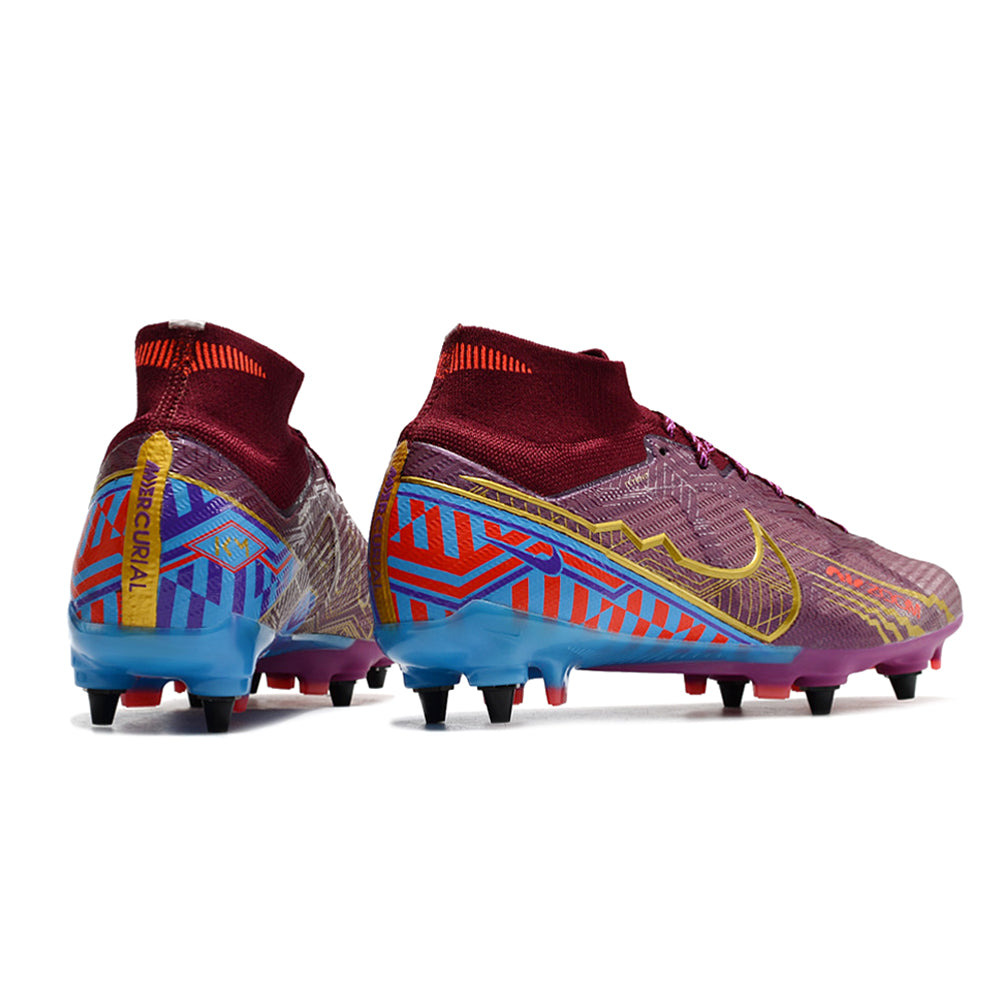 Chuteira Campo Nike Air Zoom Mercurial Superfly 9 Elite Trava Mista Roxa 