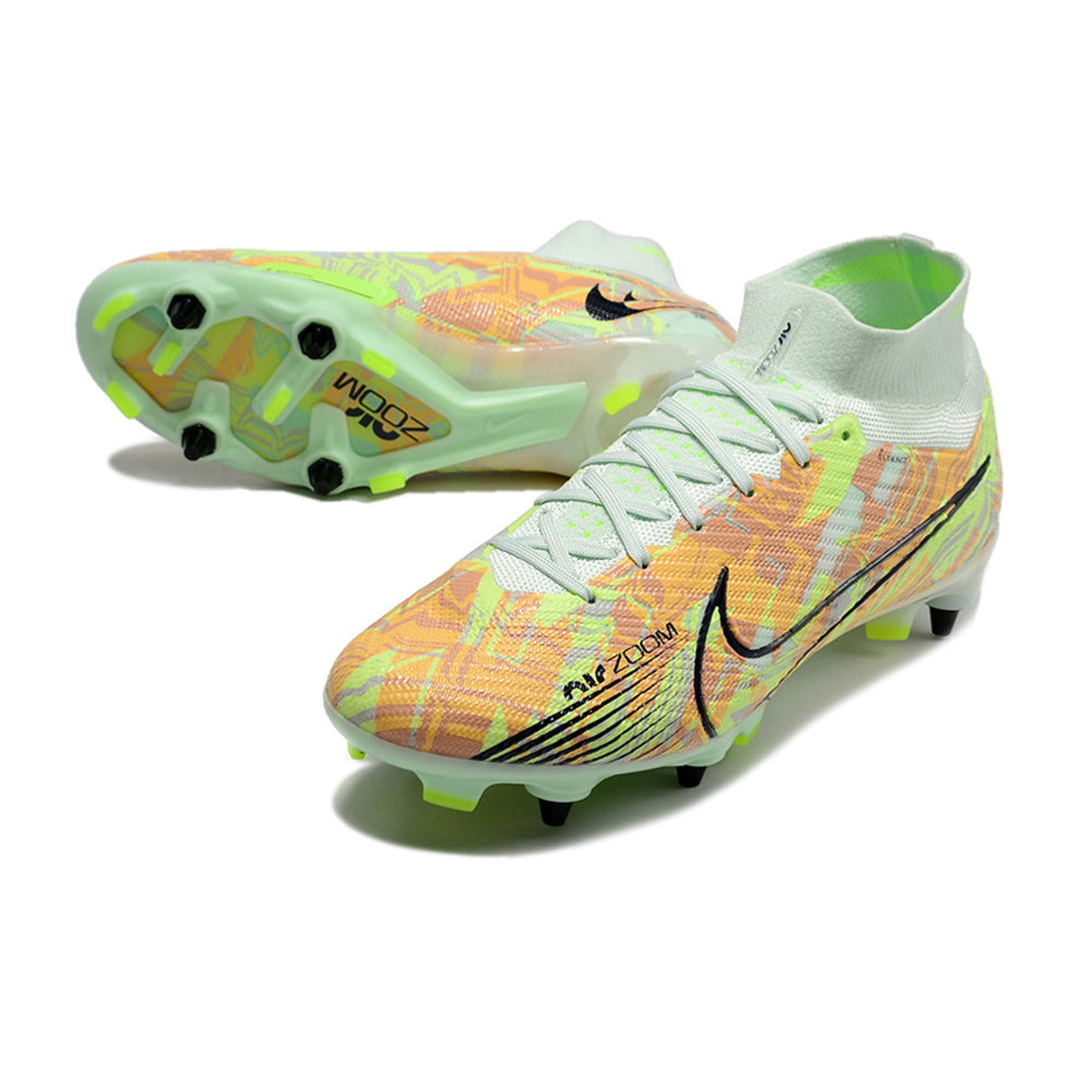 Chuteira Campo Nike Air Zoom Mercurial Superfly 9 Elite Trava Mista Verde 