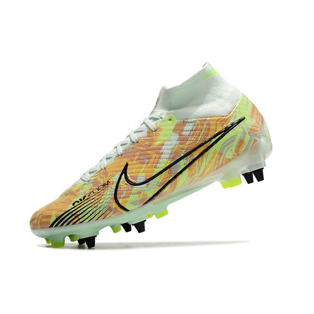 Chuteira Campo Nike Air Zoom Mercurial Superfly 9 Elite Trava Mista Verde 