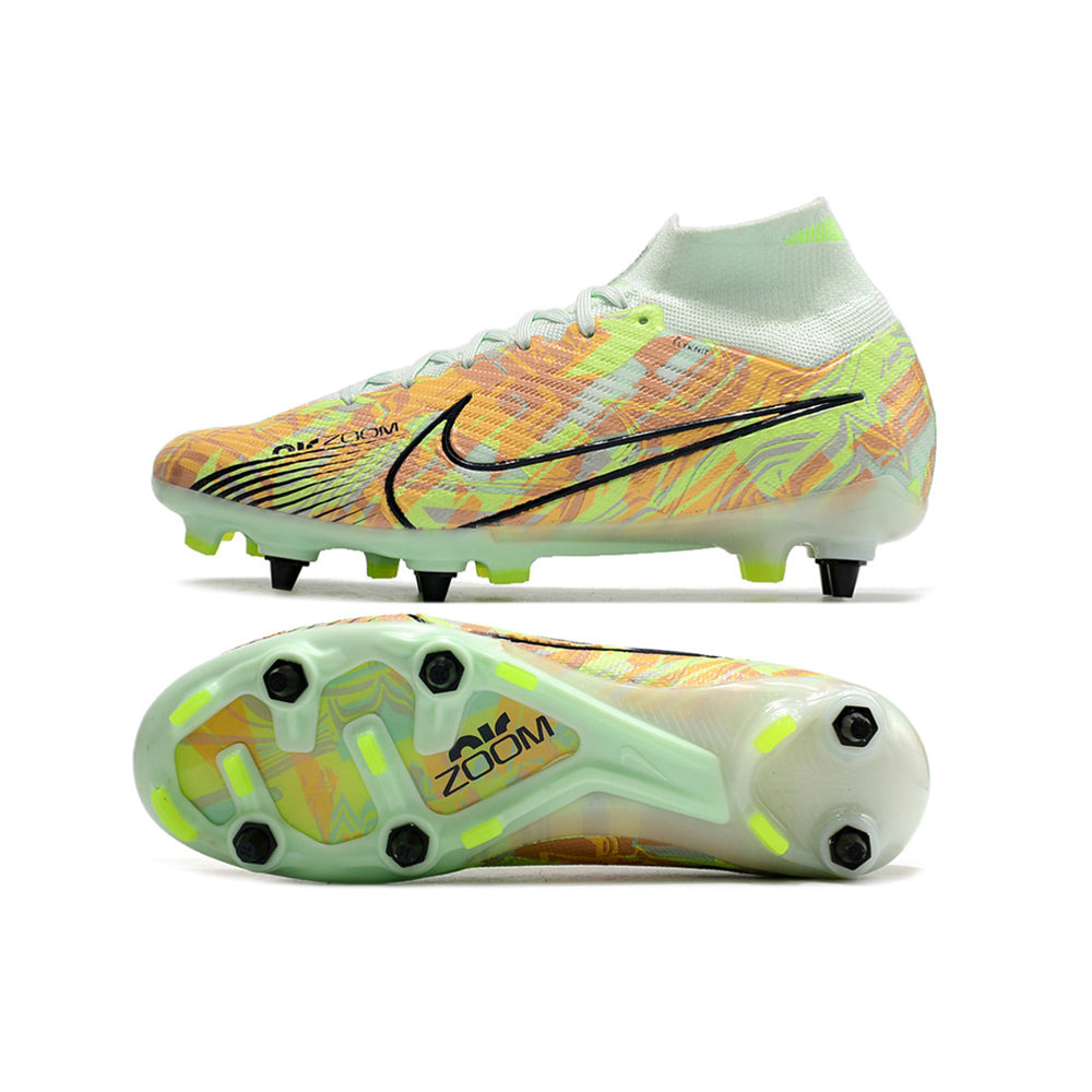 Chuteira Campo Nike Air Zoom Mercurial Superfly 9 Elite Trava Mista Verde 