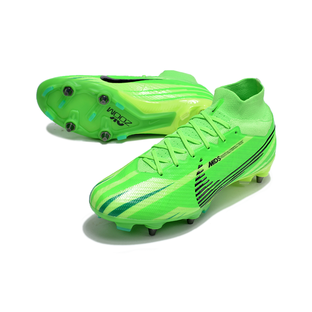 Chuteira Campo Nike Air Zoom Mercurial Superfly 9 Elite Trava Mista Verde 