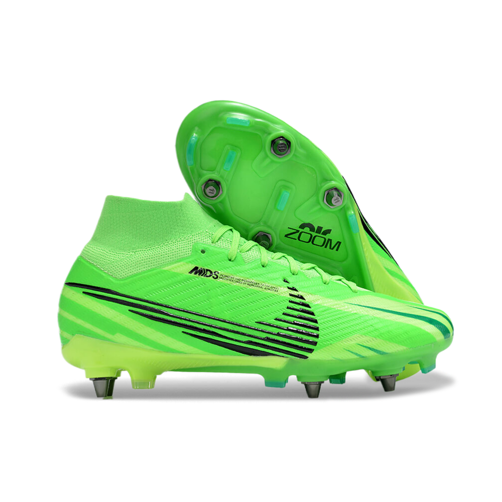 Chuteira Campo Nike Air Zoom Mercurial Superfly 9 Elite Trava Mista Verde 
