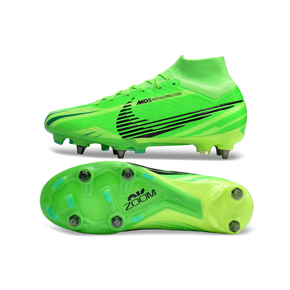 Chuteira Campo Nike Air Zoom Mercurial Superfly 9 Elite Trava Mista Verde 