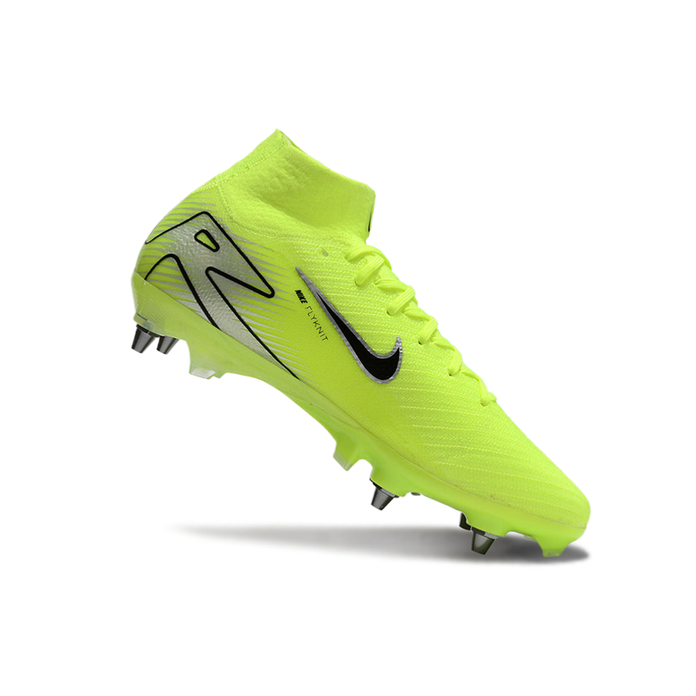 Chuteira Campo Nike Air Zoom Mercurial Superfly 9 Elite Trava Mista Verde e Preta 