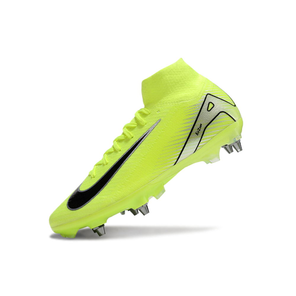 Chuteira Campo Nike Air Zoom Mercurial Superfly 9 Elite Trava Mista Verde e Preta 