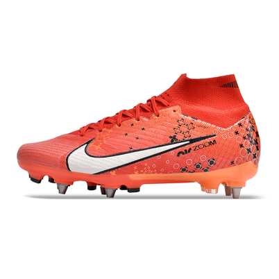 Chuteira Campo Nike Air Zoom Mercurial Superfly 9 Elite Trava Mista Vermelha 