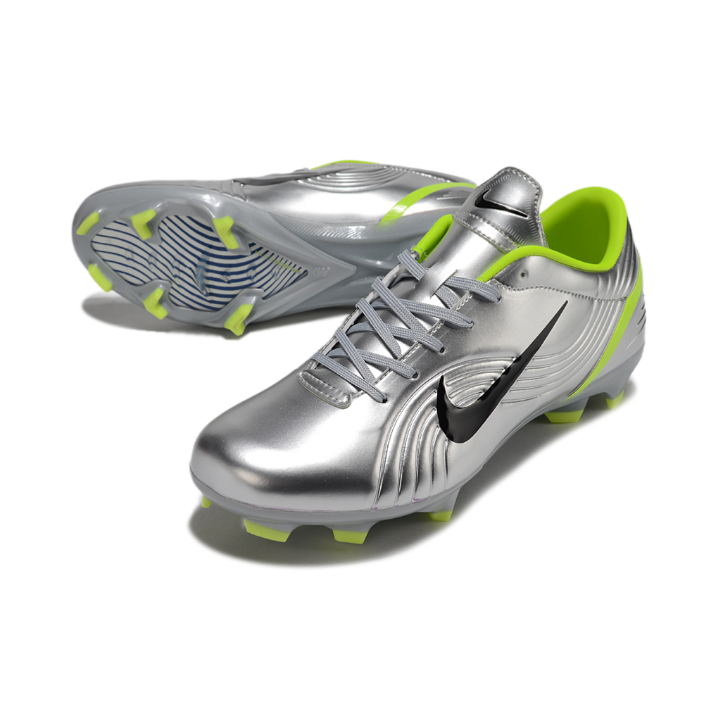 Chuteira Campo Nike Air Zoom Mercurial Vapor 1 Elite FG Prata e Verde 