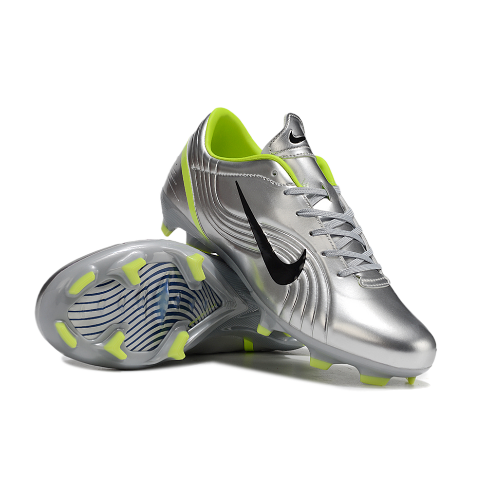 Chuteira Campo Nike Air Zoom Mercurial Vapor 1 Elite FG Prata e Verde 