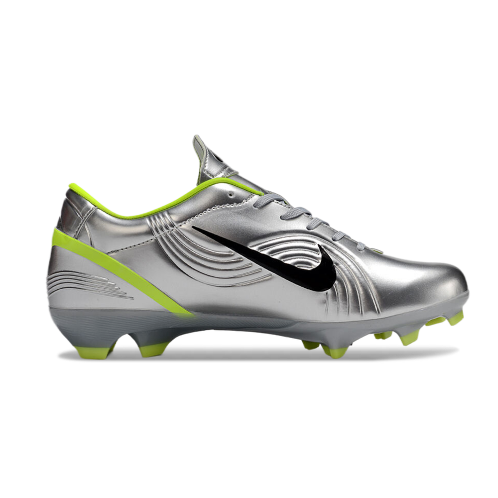 Chuteira Campo Nike Air Zoom Mercurial Vapor 1 Elite FG Prata e Verde 
