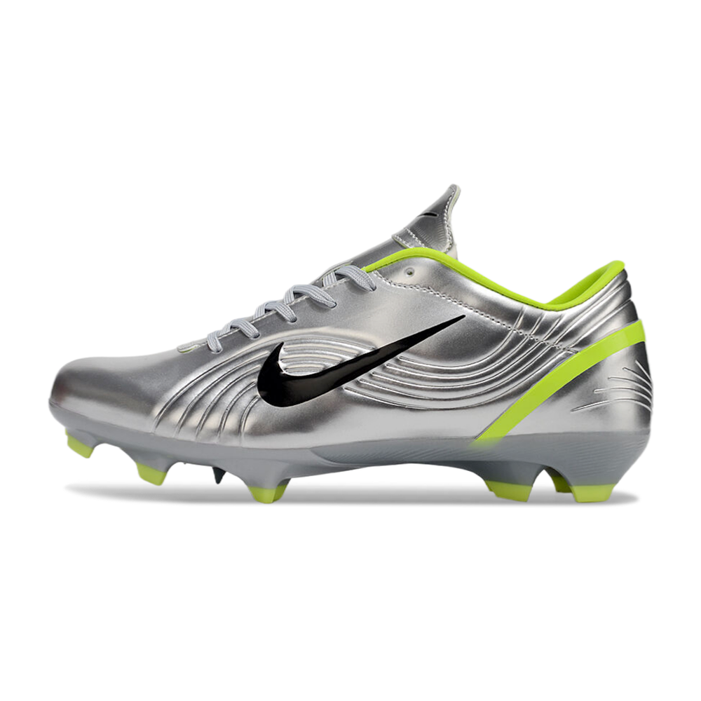 Chuteira Campo Nike Air Zoom Mercurial Vapor 1 Elite FG Prata e Verde 
