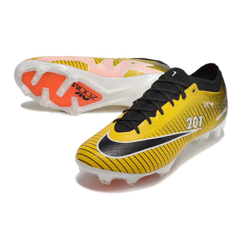 Chuteira Campo Nike Air Zoom Mercurial Vapor 15 Elite FG Amarelo e Preto 