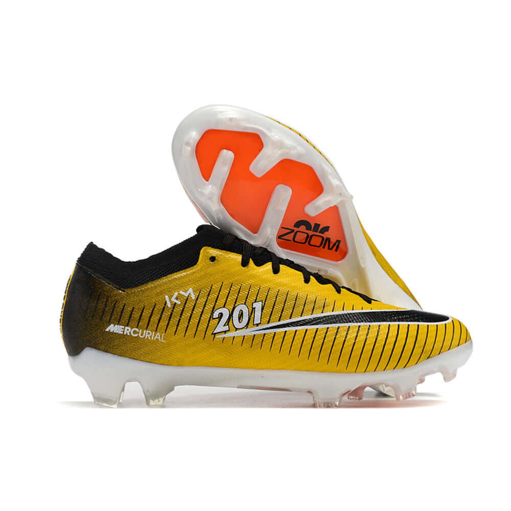 Chuteira Campo Nike Air Zoom Mercurial Vapor 15 Elite FG Amarelo e Preto 