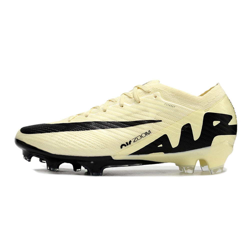 Chuteira Campo Nike Air Zoom Mercurial Vapor 15 Elite FG Bege e Preta 