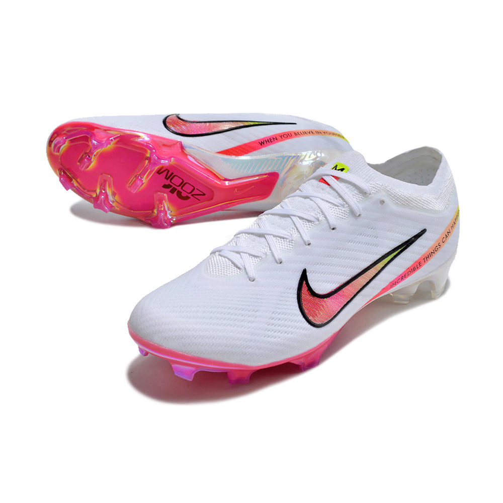 Chuteira Campo Nike Air Zoom Mercurial Vapor 15 Elite FG Branca 