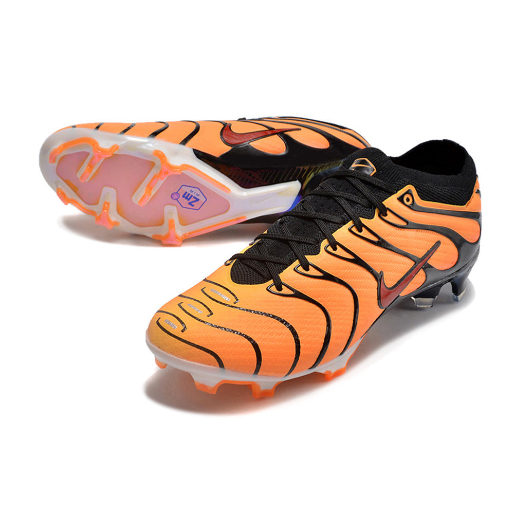 Chuteira Campo Nike Air Zoom Mercurial Vapor 15 Elite FG Laranja e Preta 