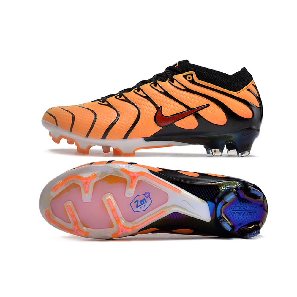 Chuteira Campo Nike Air Zoom Mercurial Vapor 15 Elite FG Laranja e Preta 