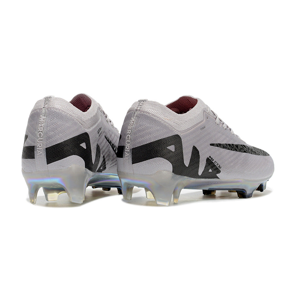 Chuteira Campo Nike Air Zoom Mercurial Vapor 15 Elite FG Prata e Preta 