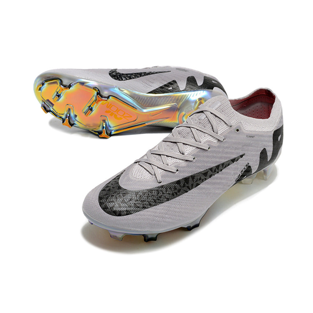 Chuteira Campo Nike Air Zoom Mercurial Vapor 15 Elite FG Prata e Preta 