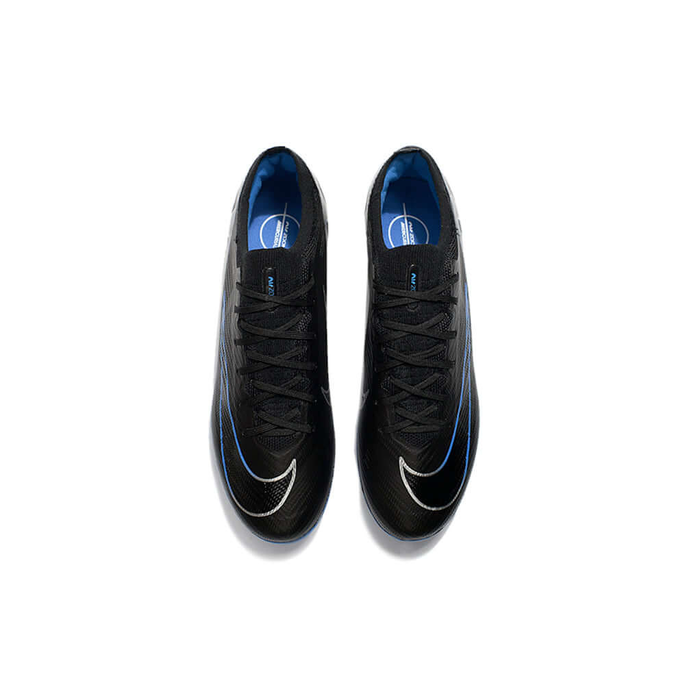 Chuteira Campo Nike Air Zoom Mercurial Vapor 15 Elite FG Preta e Azul 