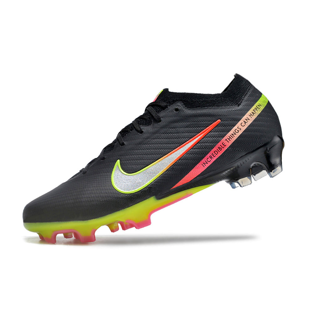 Chuteira Campo Nike Air Zoom Mercurial Vapor 15 Elite FG Preta e Colorida