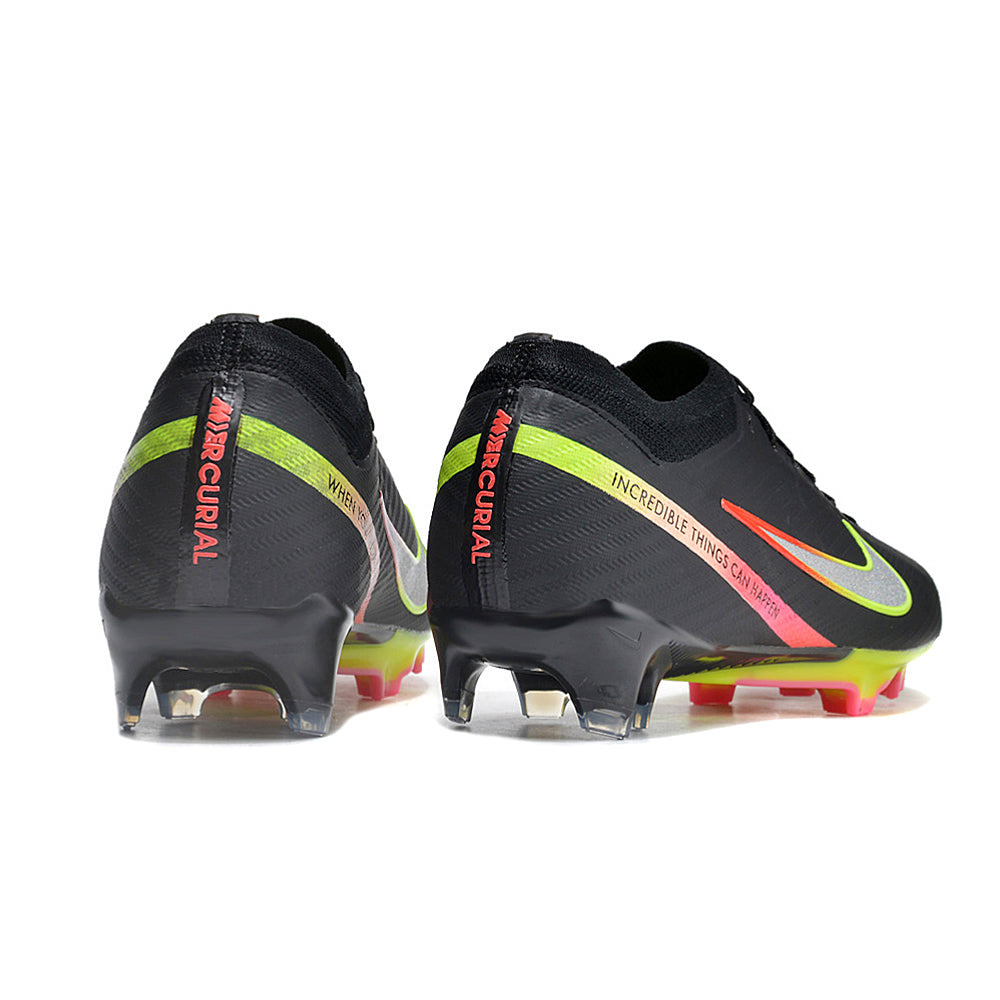 Chuteira Campo Nike Air Zoom Mercurial Vapor 15 Elite FG Preta e Colorida