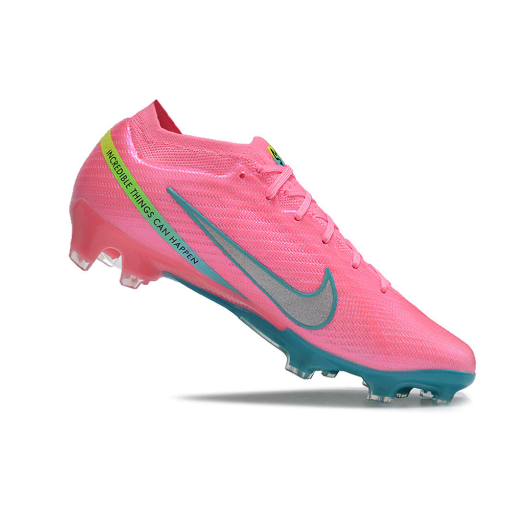 Chuteira Campo Nike Air Zoom Mercurial Vapor 15 Elite FG Rosa e Azul