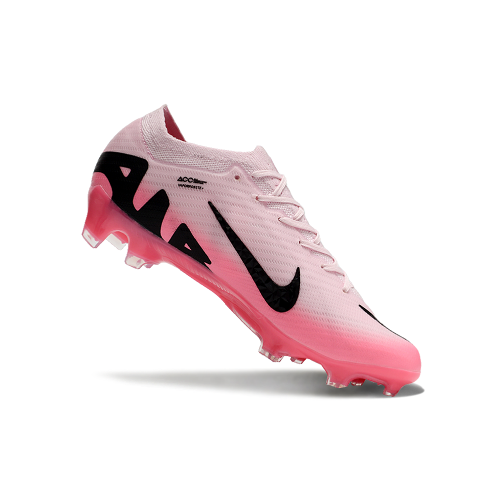 Chuteira Campo Nike Air Zoom Mercurial Vapor 15 Elite FG Rosa e Preto 