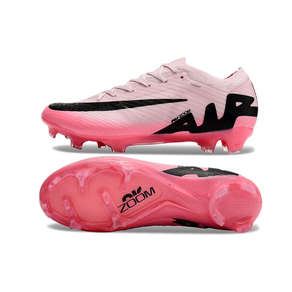 Chuteira Campo Nike Air Zoom Mercurial Vapor 15 Elite FG Rosa e Preto 